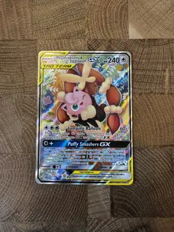 Mega Lopunny & Jigglypuff GX 226/236 Tag Team Alt Art Cosmic Eclipse NM Pokemon - Image 1