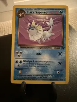 Pokemon TCG Dark Vaporeon Team Rocket 45 Regular Unlimited Uncommon NM/LP - Image 1