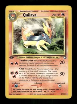 Pokemon Quilava (47) Uncommon Neo Genesis 047/111 LP - Image 1