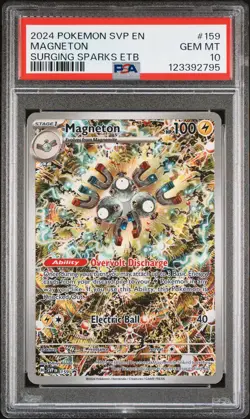 2024 Pokemon SVP EN-SV Black Star Promo Magneton Surging Sparks Etb PSA 10 #159 - Image 1