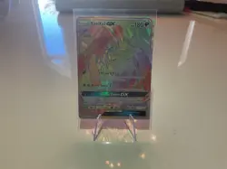 2018 Pokemon Forbidden Light Yveltal GX Rainbow Secret Rare 137/131 - Image 1