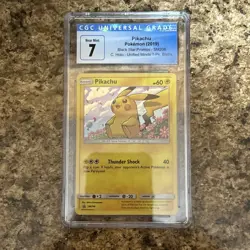 PIKACHU (2019) Pokemon Black Star Promos Unified Minds Holo Rare SM206 CGC 7 - Image 2