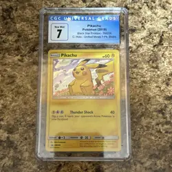 PIKACHU (2019) Pokemon Black Star Promos Unified Minds Holo Rare SM206 CGC 7 - Image 3