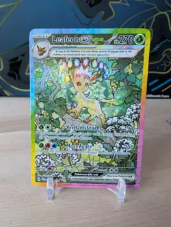 2025 POKEMON PRE EN-PRISMATIC EVOLUTIONS #144/131 LEAFEON EX SIR - Image 1