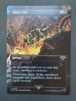 MTG Magic: The Gathering - Lord of the Rings - Nasty End Borderless Foil 0416 NM - Image 1