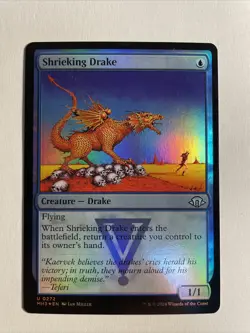 1x Modern Horizons 3 Shrieking Drake Foil NM/M Magic The Gathering Mtg - Image 1