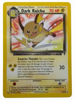 Dark Raichu - Legendary Collection 7/110 2002 - WOTC - Pokemon TCG - NM - Image 1