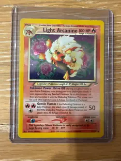 Pokemon TCG Light Arcanine Holo Rare Card 12/105 Neo Destiny Set - Image 1