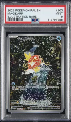 2023 POKEMON PAL EN-PALDEA EVOLVED ILLUSTRATION RARE #203 MAGIKARP PSA 9 - Image 1