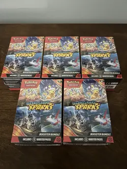 Pokemon Surging Sparks Booster Bundle Sealed Lot Of 5 - Image 1