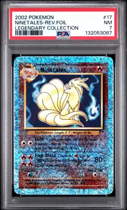 Pokemon PSA 7 Ninetales #17 Reverse Holo Legendary Collection New Cert! - Image 1