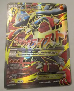 Pokemon TCG M Lucario EX 55a/111 Alternate Art Card 2017 Played Condition RARE - Image 1