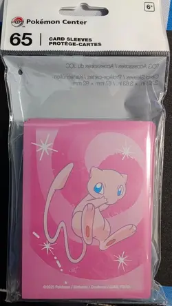 65 Ct Mythical Mew Pokemon Center Pokemon Card Sleeves Sealed - Image 1
