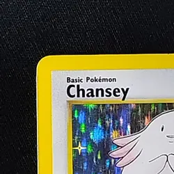 Pokemon TCG Chansey Base Set 3/102 Unlimited Holo Rare LP+/NM - Image 2