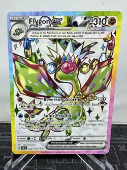 Pokemon TCG Flygon EX Holo Ultra Rare Card 222/191 Sv08: Surging Sparks - Image 1