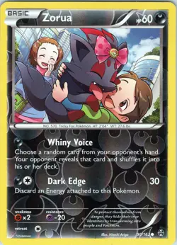Zorua 90/162 Common - Pokemon TCG XY: Breakthrough - Reverse Holo (NM) - Image 1