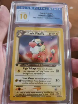 (POP 8) CGC 10 PRISTINE Dark Flaaffy 34/105 1st Edition Neo Destiny Pokemon Card - Image 2