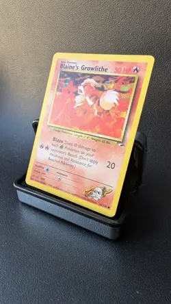 Blaine's Growlithe 62/132 Gym Heroes Unlimited Pokemon Card LP - Image 3