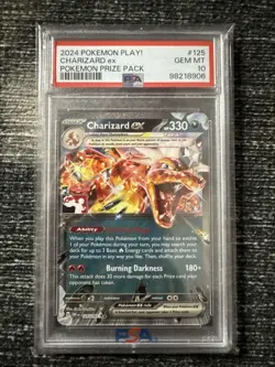 2024-2025 POKEMON PLAY! POKEMON PRIZE PACK #125 CHARIZARD EX PSA 10 - Image 1