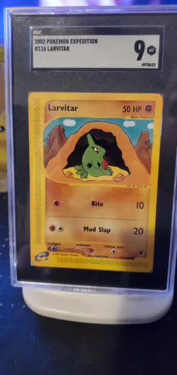 Pokemon Larvitar 116/165 Expedition Base Set Regular E READER Pokemon Card - Image 1