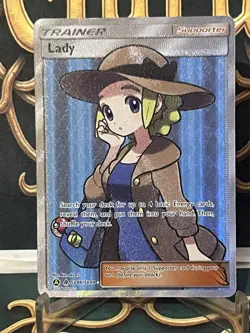 Lady - SV86/SV94 - Pokemon Hidden Fates Sun & Moon Full Art Ultra Rare Card NM - Image 2