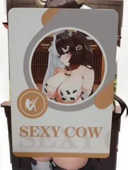 Miyu Cow Outfit Anime Waifu Sexy Bikini Goddess Doujin Card - Image 2