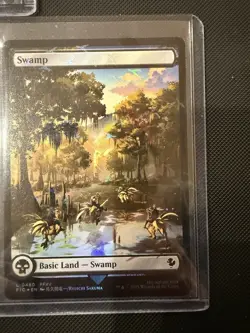 MTG Final Fantasy Basic Land Set [Chocobo Track Foil] 5 Cards Full Art NM - Image 3