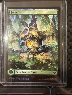 MTG Final Fantasy Basic Land Set [Chocobo Track Foil] 5 Cards Full Art NM - Image 4