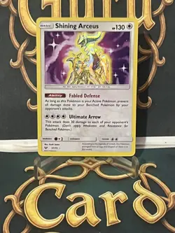 Shining Arceus SHINY ULTRA RARE 57/73 Shining Legends Pokemon Card NM HOLO 2017 - Image 1