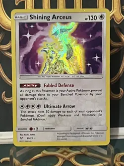 Shining Arceus SHINY ULTRA RARE 57/73 Shining Legends Pokemon Card NM HOLO 2017 - Image 2