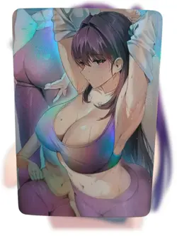 Fitness Girl Anime Waifu Sexy Goddess Doujin Card - Image 1