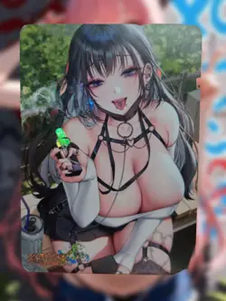 Goth Babe Anime Waifu Sexy Goddess Doujin Card - Image 1