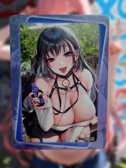 Goth Babe Anime Waifu Sexy Goddess Doujin Card - Image 2