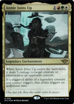 MTG Annie Joins Up Foil NM Outlaws of Thunder Junction OTJ Magic 191 - Image 1