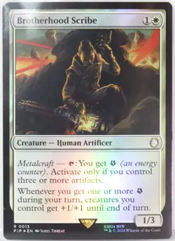 Brotherhood Scribe [New, Near Mint] *Foil* {Fallout MTG} - Image 1