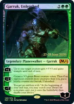 mtg magic 2021 m21 garruk unleashed FOIL not dated FRENCH vf fr garruk libere - Image 1