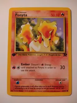 2000 Pokemon Team Rocket 1st Edition Ponyta #64 NM-MT - Image 2