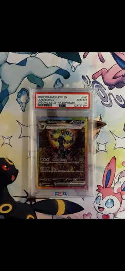 2025 POKEMON PRE EN-PRISMATIC EVOLUTIONS #161 UMBREON EX PSA 10 - Image 1