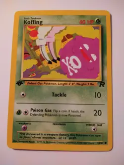 2000 Pokemon Team Rocket 1st Edition Koffing #58 NM-MT - Image 2
