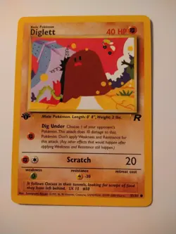2000 Pokemon Team Rocket 1st Edition Diglett #52 NM-MT - Image 2