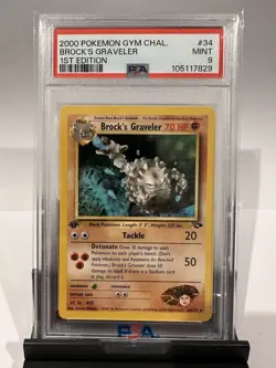 Pokemon 1st Edition Brock’s Graveler Gym Challenge Set 34/132 - PSA 9 Mint - Image 5