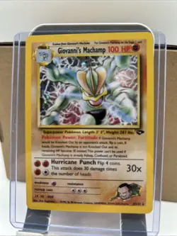 Giovanni’s Machamp 1st Edition 6/132 Holo Gym Challenge Rare WOTC Pokemon - Image 1