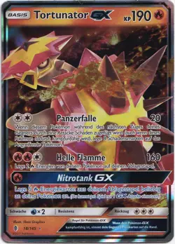 Pokemon Tortunator GX Ultra Rare Stunde der Wachter 18/145 EXC Deutsch - Image 1