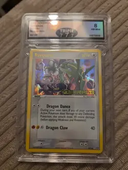 2005 Rayquaza Pokemon EX Emerald Reverse Holo Stamp 9/106 Delta Species Graded 8 - Image 1