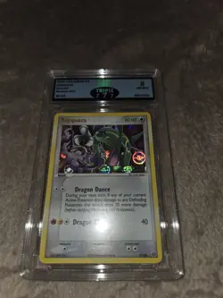 2005 Rayquaza Pokemon EX Emerald Reverse Holo Stamp 9/106 Delta Species Graded 8 - Image 2
