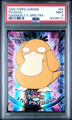 2000 TOPPS CHROME POKEMON T.V. SPECTRA #54 PSYDUCK PSA 9 - Image 1