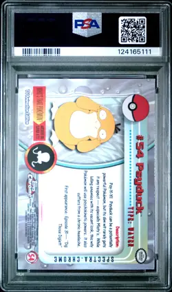 2000 TOPPS CHROME POKEMON T.V. SPECTRA #54 PSYDUCK PSA 9 - Image 2