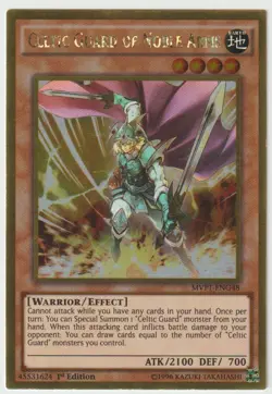 YuGiOh! Celtic Guard of Noble Arms MVP1-ENG48 Gold Rare 1st Edition Near Mint - Image 1