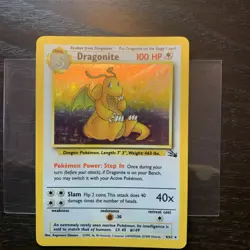 Pokemon TCG Cards Dragonite 4/62 Fossil Holo Rare EXC-NM WOTC 1999 - Image 1