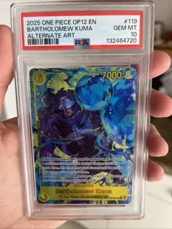 Bartholomew Kuma OP12-119 Alt Art PSA 10 One Piece Trading Card English - Image 1